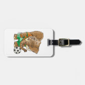 Olifant Voetballer Grappig Sportdier Bagagelabel (Voorkant horizontaal)