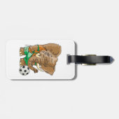 Olifant Voetballer Grappig Sportdier Bagagelabel (Achterkant horizontaal)