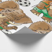 Olifant Voetballer Grappig Sportdier Cadeaupapier