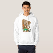 Olifant Voetballer Grappig Sportdier Hoodie (Voorkant volledig)