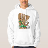 Olifant Voetballer Grappig Sportdier Hoodie (Voorkant)