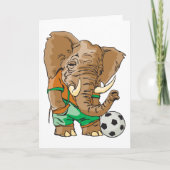 Olifant Voetballer Grappig Sportdier Kaart (Voorkant)