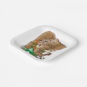 Olifant Voetballer Grappig Sportdier Papieren Bordje (Gebogen)