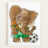 Olifant Voetballer Grappig Sportdier Planner (Voorkant)