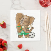 Olifant Voetballer Grappig Sportdier Servet (Insitu)