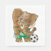 Olifant Voetballer Grappig Sportdier Servet (Voorkant)