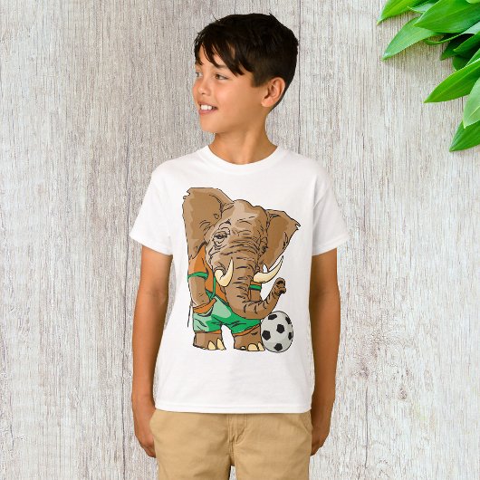 Olifant Voetballer Grappig Sportdier T-shirt