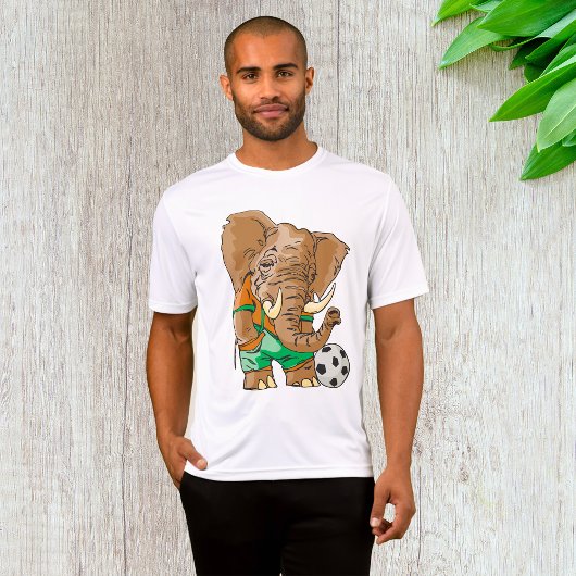 Olifant Voetballer Grappig Sportdier T-shirt