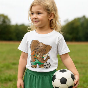 Olifant Voetballer Grappig Sportdier T-shirt