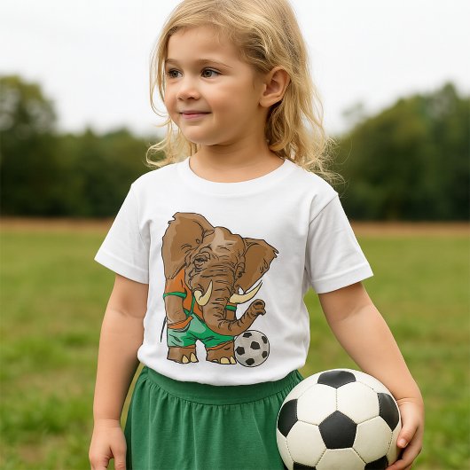 Olifant Voetballer Grappig Sportdier T-shirt