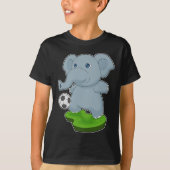 Olifant Voetballer Voetbal Sport T-shirt (Voorkant)
