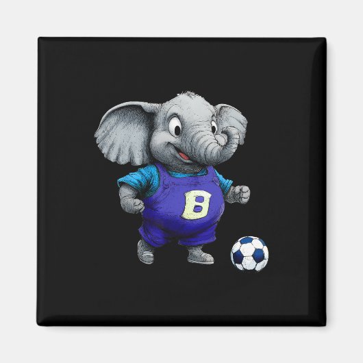 Olifant Voetrolpot Olifant  Magneet (Voorkant)