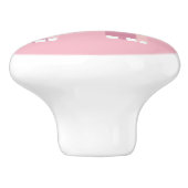  olifant voor een meisje met roze baby keramische knop (Zijkant)