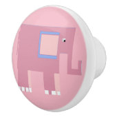  olifant voor een meisje met roze baby keramische knop (Rechts)