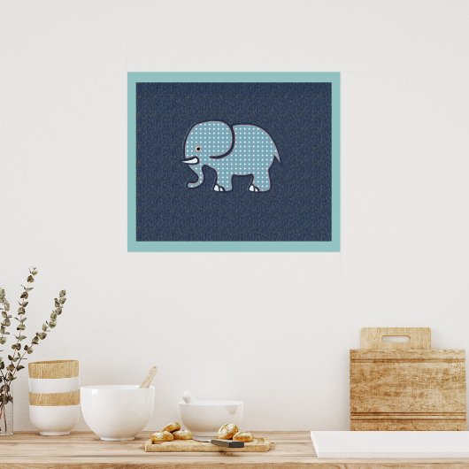 olifant voor muren poster (Keuken)