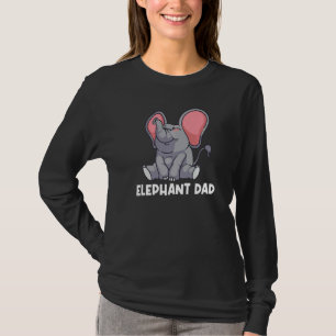 Olifant Voor Papa Vader Wilde Dieren Indische Olif T-shirt