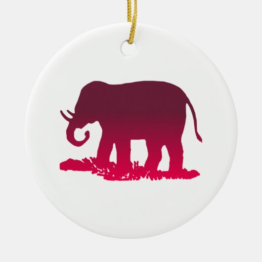 Olifant Vorm Keramisch Ornament (Voorkant)