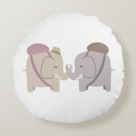 olifant vrienden ronde kussen