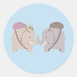 olifant vrienden ronde sticker