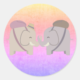 olifant vrienden ronde sticker