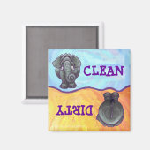 Olifant Vuile Schone Gerechten Magneet (Voorkant / Achterkant)