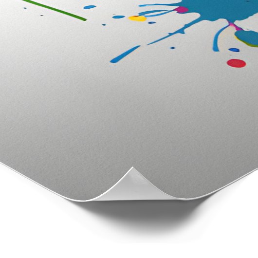 Olifant Wall Art, Dier Wildlife Splatter Art Poster (Hoek)