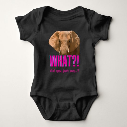 Olifant Wat Heb Je Zojuist Gezegd? Romper (Voorkant)