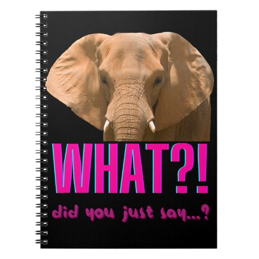 Olifant Wat zei je net? Notitieboek (Voorkant)