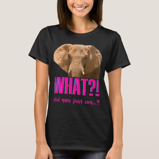 Olifant Wat zei je net? T-shirt (Voorkant)