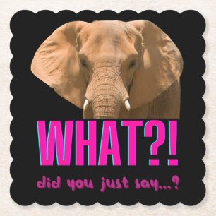 Olifant Wat zei je nou net? Kartonnen Onderzetters