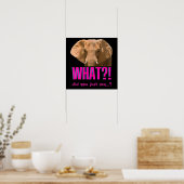 Olifant Wat zei je nou net? Poster (Keuken)