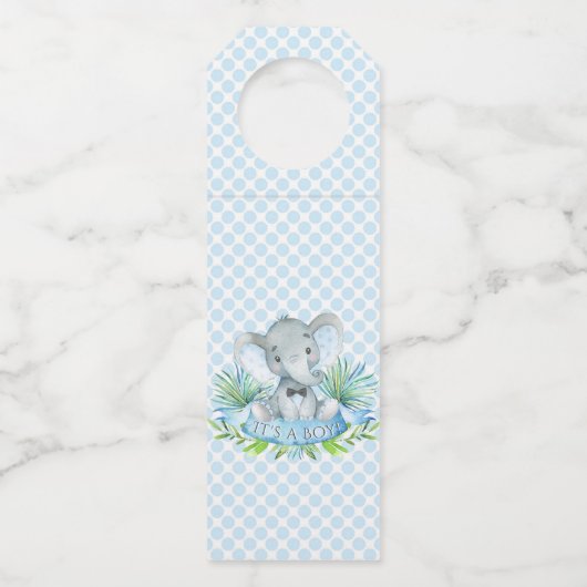 Olifant Water Fles Label Hangers (Voorkant)