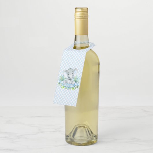 Olifant Water Fles Label Hangers (Schuin)