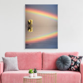 Olifant, Water & Regenboog, Kenia Canvas Afdruk (Insitu (Woonkamer))