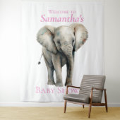 Olifant Waterverf Baby shower achtergrond Wandkleed (In situ)