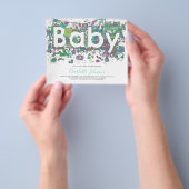 Olifant Waterverf Budget Baby Shower Flyer (Hand)
