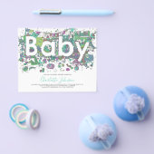 Olifant Waterverf Budget Baby Shower Flyer (Enkel)