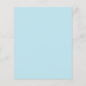 Olifant Waterverf Jongens Budget Baby Shower Blauw Flyer (Achterkant)