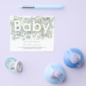 Olifant Waterverf Jongens Budget Baby Shower Blauw Flyer (Enkel)