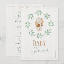 Olifant Waterverf Krans Baby Borrel