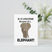 Olifant wild dier grappige olifant briefkaart (Staand voorkant)