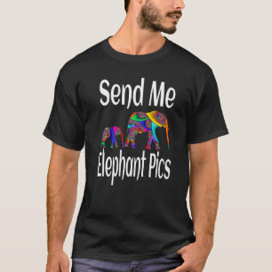 Olifant wild dier stuur me olifant foto's kunstena t-shirt