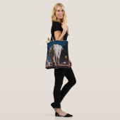 Olifant wilde dier op straat uit tote bag (Op model)
