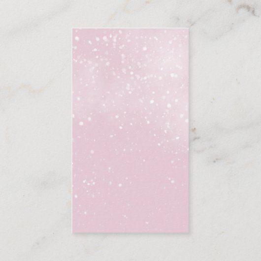 Olifant Winter Meisje Baby shower Luier Raffle Informatiekaartje (Achterkant)