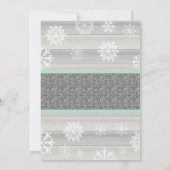 Olifant Winter Uitnodiging MintNeutral Baby shower (Achterkant)