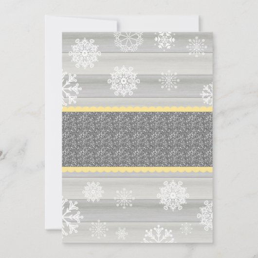 Olifant Winteruitnodiging voor Neutraal Baby showe Kaart (Achterkant)