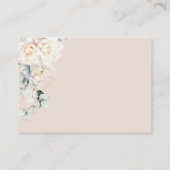 Olifant Witte Rozen Boho Pampas Baby Meisje Douche Informatiekaartje (Achterkant)