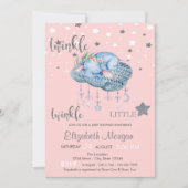 Olifant Wolk Kleine Ster Baby Shower Kaart (Voorkant)