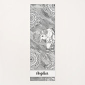 Olifant Yoga Mat met Indiase Mandala Art (Voorkant)