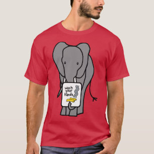 Olifant zegt was je handen t-shirt